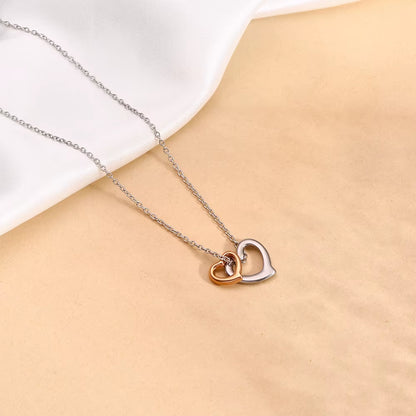 XIXI Charm Pendant Chain Choker Heart Customized Waterproof Heart Women 18K Gold Plated Stainless Steel Fashion Jewelry Necklace