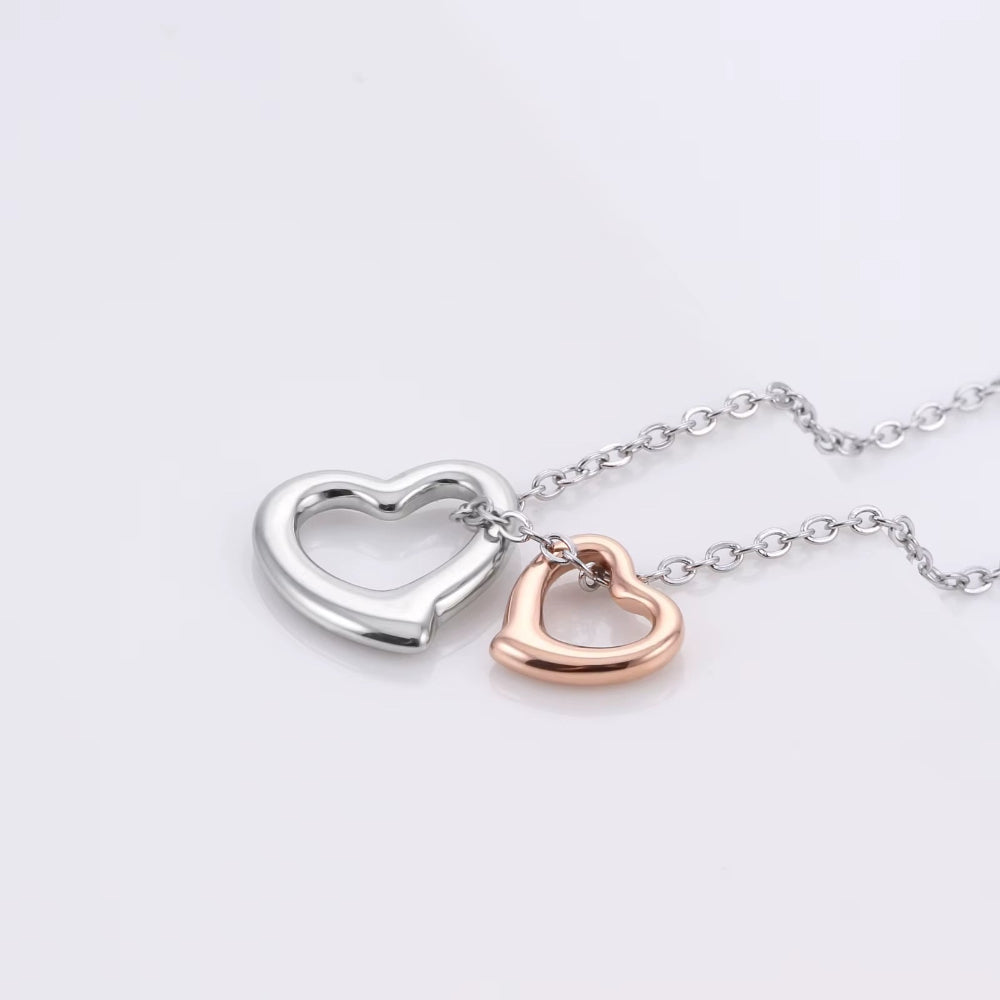 XIXI Charm Pendant Chain Choker Heart Customized Waterproof Heart Women 18K Gold Plated Stainless Steel Fashion Jewelry Necklace