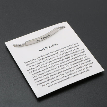 Just Breathe Bar Bracelet