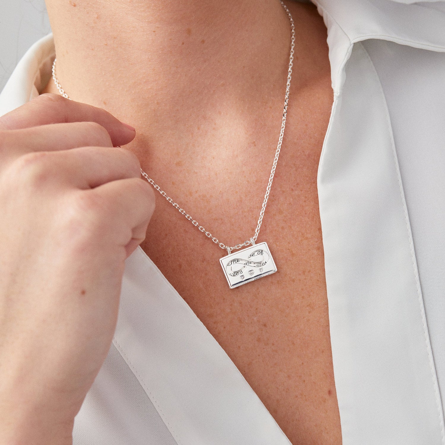 Hidden Message Infinity Affirmation Necklace